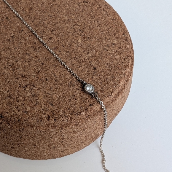 Tiffany & Co. Elsa Peretti Diamonds By The Yard Bracelet 925 Sterling Silver - Picture 7 of 8